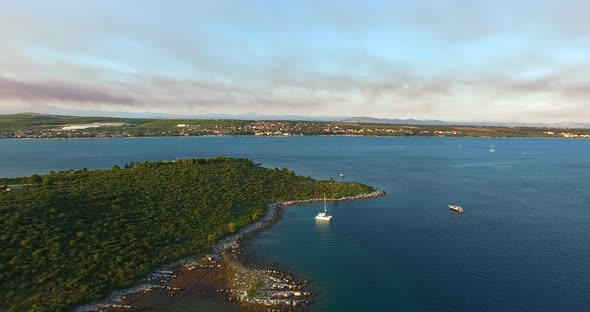 Aerial View Of Islands In Pasman Channel, Croatia 3