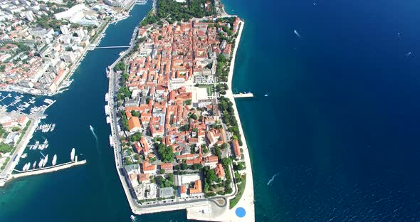 Aerial View Of Beautiful Zadar Town, Croatia 5