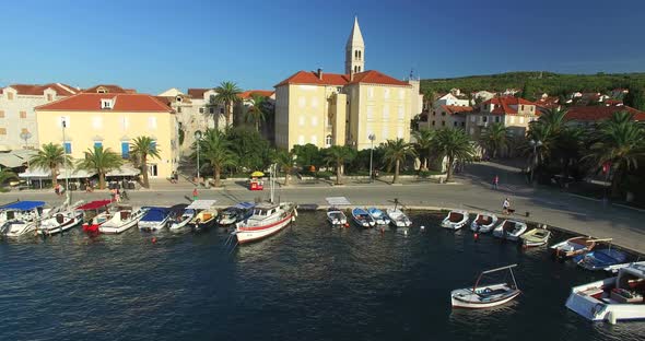 Aerial View Of Supetar Marina On Island Of Brac, Croatia 3
