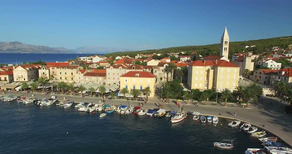 Aerial View Of Supetar Marina On Island Of Brac, Croatia 5