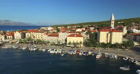 Aerial View Of Supetar Marina On Island Of Brac, Croatia 6