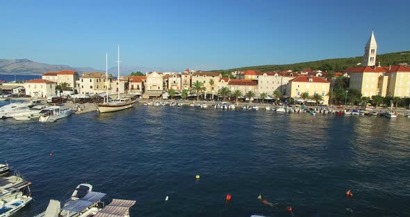 Aerial View Of Supetar Marina On Island Of Brac, Croatia 8