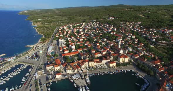 Aerial View Of Supetar On Island Of Brac, Croatia 2