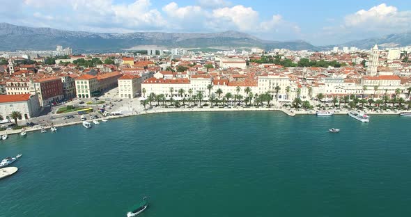 Aerial View Of Marina In Split, Croatia 4