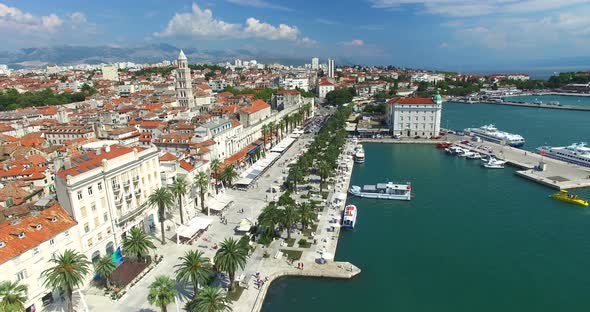 Aerial View Of Marina In Split, Croatia 5
