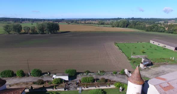 Aerial View Of Bourbet Castle, France 10