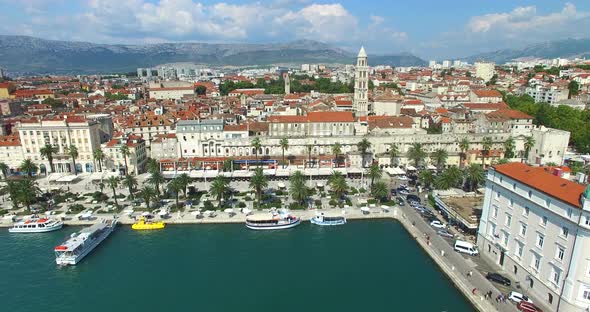 Aerial View Of Marina In Split, Croatia 7