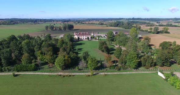 Aerial View Of Bourbet Castle, France 8