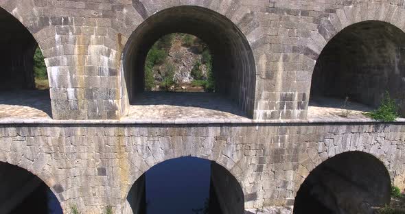 Aerial View Of Old Tounj Bridge, Croatia 1