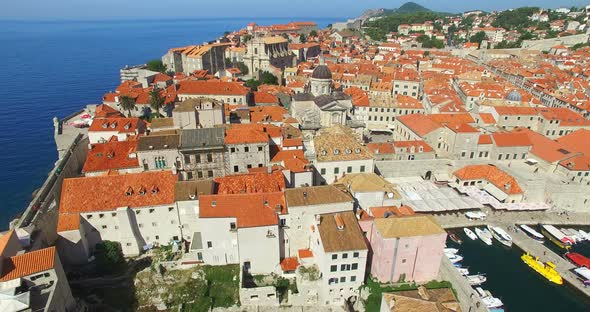 Aerial View Of Old Town Harbour In Dubrovnik 16