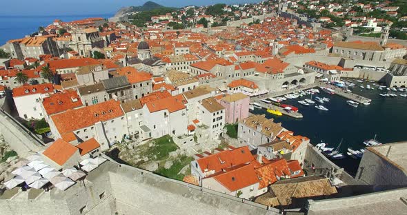 Aerial View Of Old Town Harbour In Dubrovnik 17