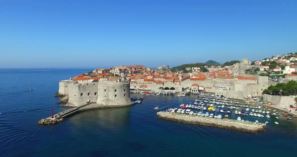 Aerial View Of Old Town Harbour In Dubrovnik 3