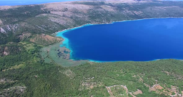 Aerial View Of Vrana Lake, Natural Phenomenon On The Island Of Cres, Croatia 6