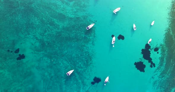 Aerial View Of Yachts In Slatinica Bay At Olib Island In Croatia 3