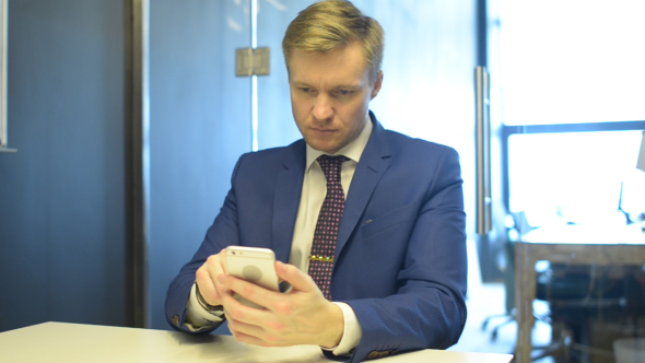 Businessman Using Smartphone