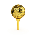 Golden Golf Ball and Tee - PhotoDune Item for Sale