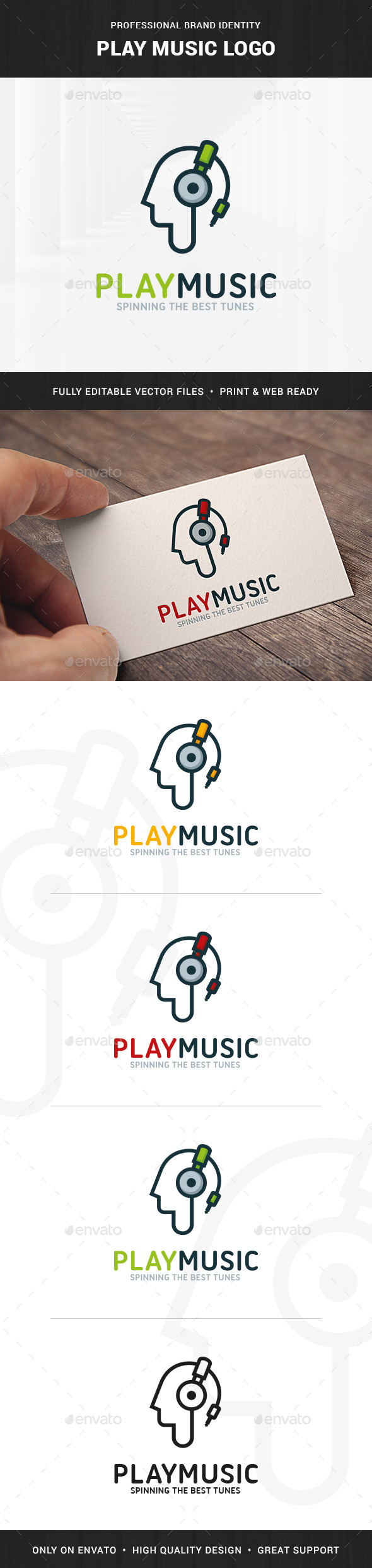 Play Music Logo Template