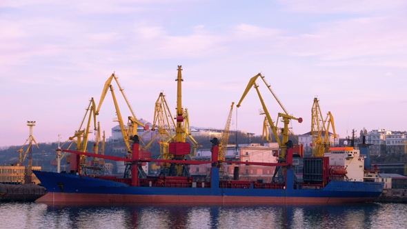 Sea Trading Port Activity.
