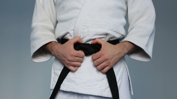 Martial Arts Master With Black Belt