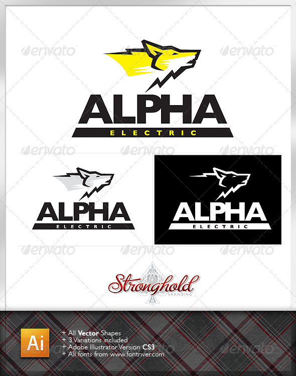 Alpha Wolf Electric Logo