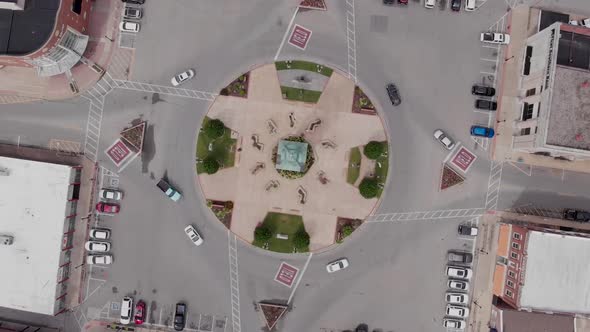 Illinois road network infrastructure Marion circle roundabout