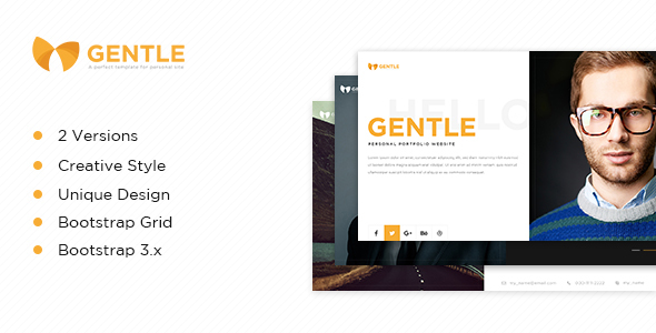 Gentle - vCard HTML5 Template