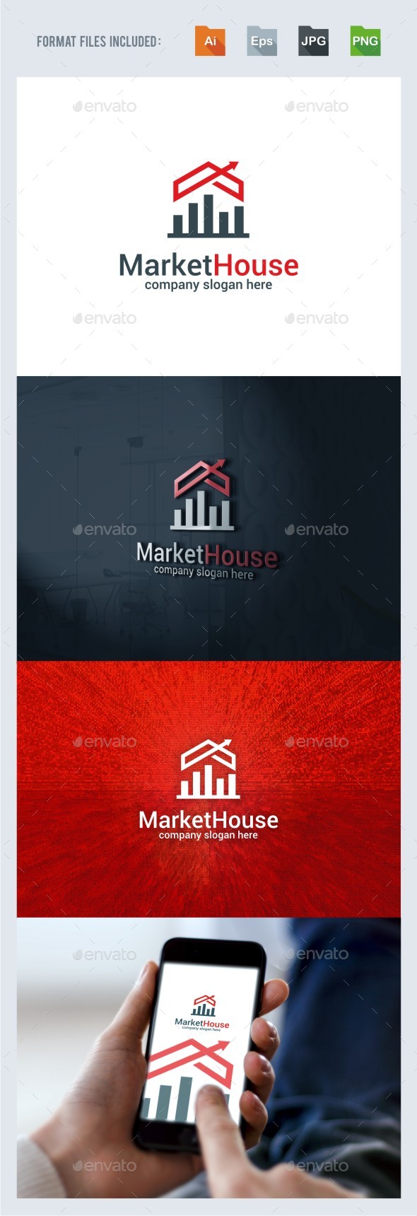 Marketing - Statistics House Logo Template