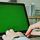 Businessman Typing on the Laptop with Green Screen  - VideoHive Item for Sale