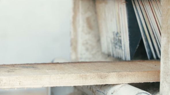 Cutting Wood In a Sawmill