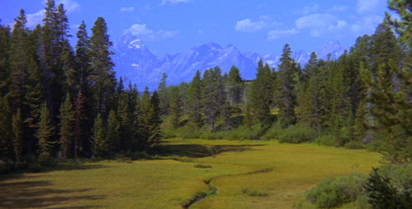 Tilt up of Valley to Mountains