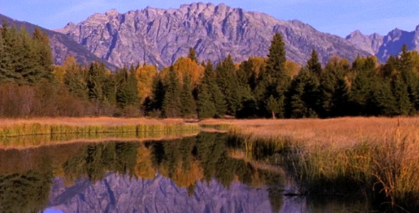 Grand Teton Mountains in Fall
