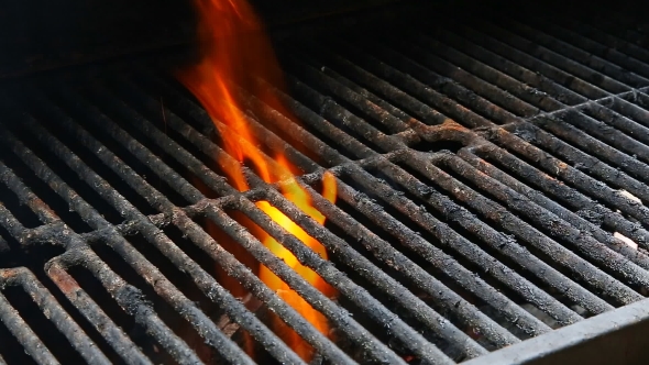 BBQ Grill and Glowing Coals