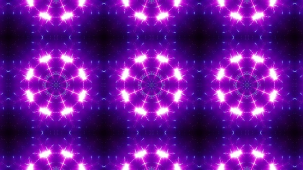 Vj Purple Neon Light Kaleidoscope Background Loop 4K 06