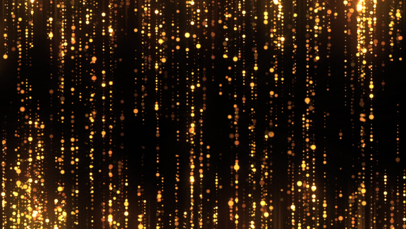 Gold Particles Title Background