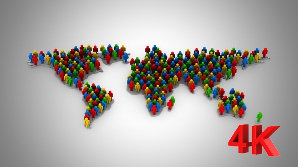 People Form a Map of the World alt