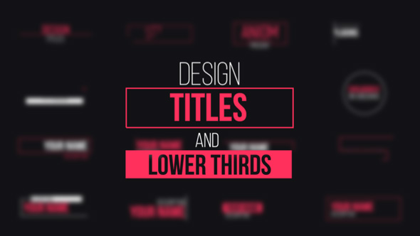 Design Titles and Lower Thirds