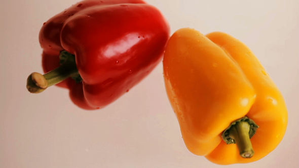 Red and Yellow Sweet Peppers