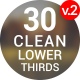 30 Clean Lower Thirds - v.2 - VideoHive Item for Sale