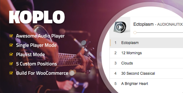 Koplo - Reproductor de muestra de audio del producto WooCommerce