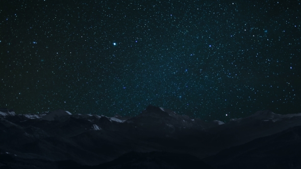 Starry Sky At Mountain
