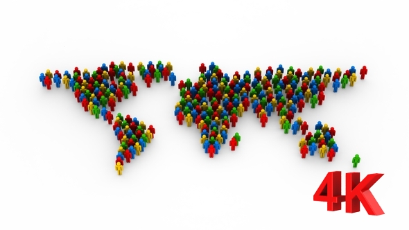 People Form a Map of the World alt