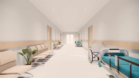 3d rendering room clinic.Hospital,health care concept.