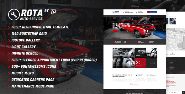 Rota Auto Service – Mechanic Workshop HTML5 Template