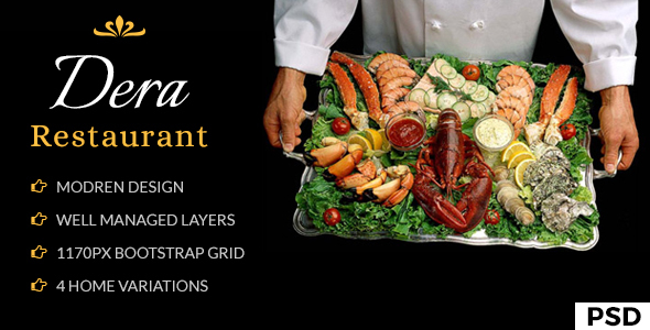 Dera Restaurant PSD Template