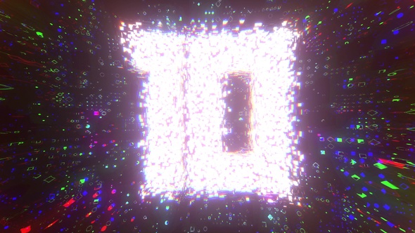 4k Colored Neon Exploding Countdown