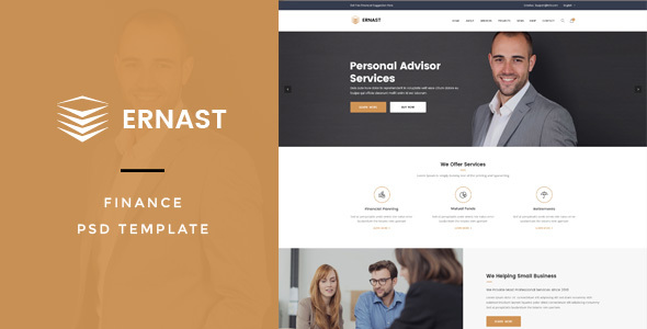 Ernast : Finance PSD Template