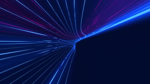 High Speed Data Flow Light Beams Motion Background