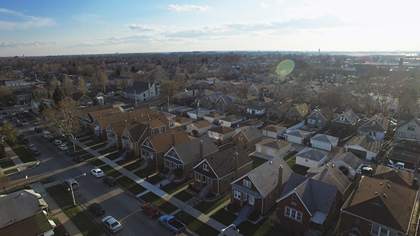 Chicago Flying Over Houses alt