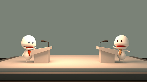 3D Cartoon Public Debate