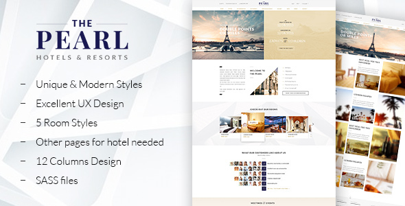 The Pearl - Responsive Hotel HTML5 Template